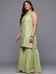 Women Pure Cotton Printed Kurta Sharara Set with Ombre Dupatta-AP-AHKUSHDU-COMBO-1038