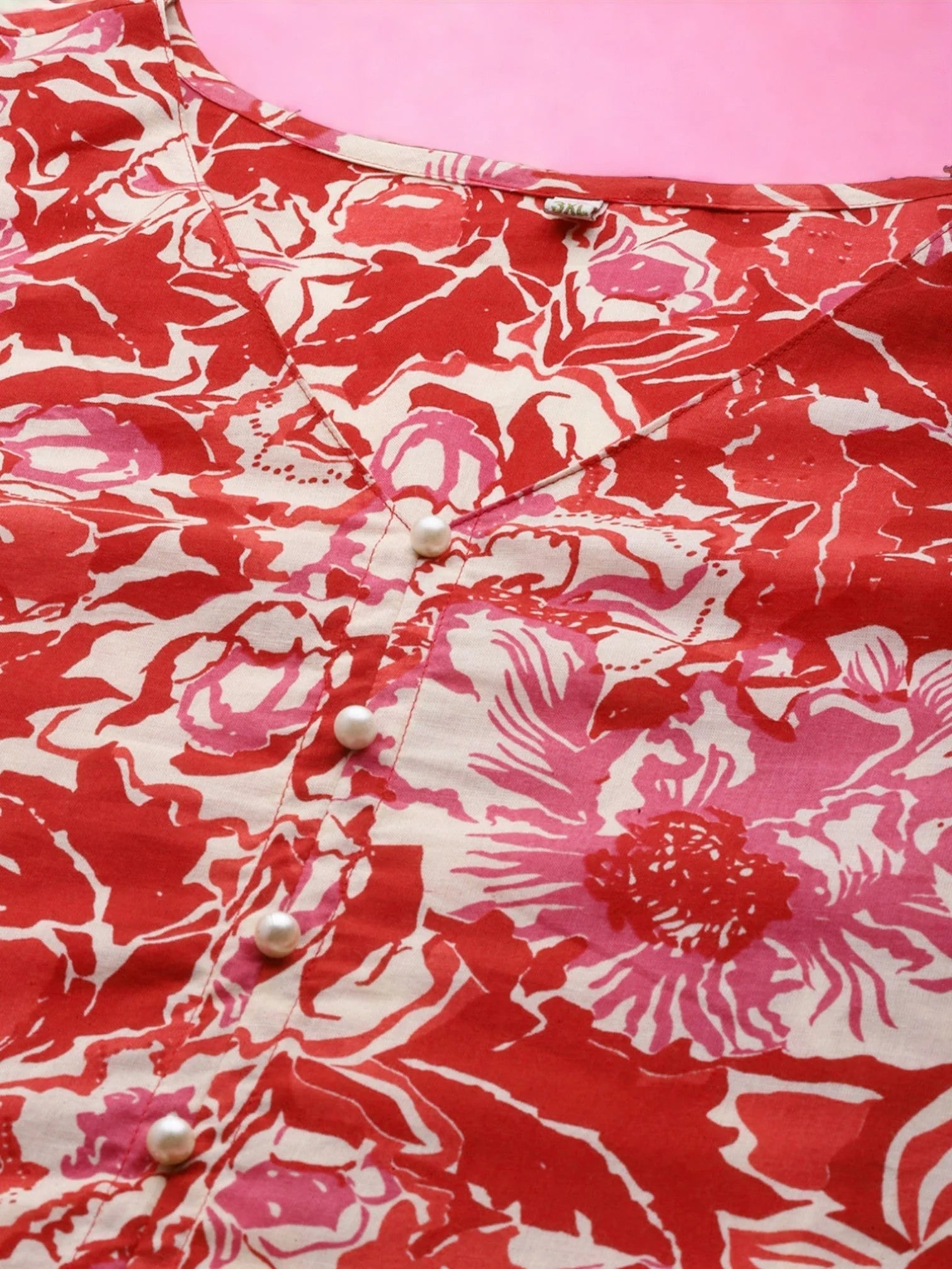 Plus Size Floral Tunic Top - Printed Indian Kurtis for Women