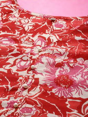 Women Plus Size Printed Pure Cotton Floral Tunic-AP-AHTUCOWX-8185