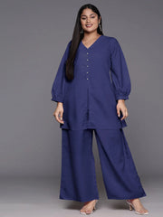 V-Neck Tunic With Palazzo Co-Ords-AP-AHTUPZ-COMBO-1006