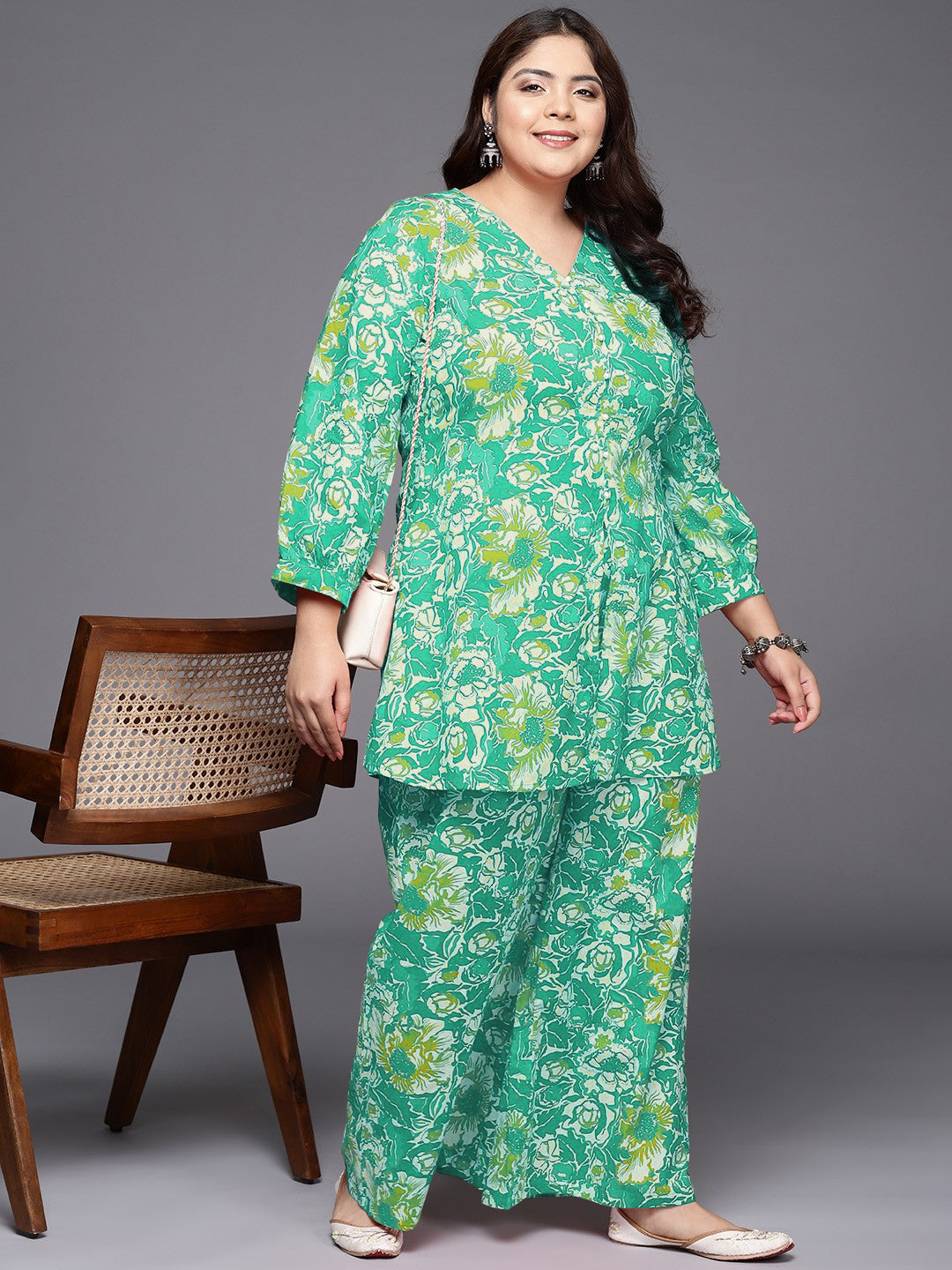 Women's Floral Printed Cotton Co-ord Sets-AP-AHTUPZ-COMBO-1094