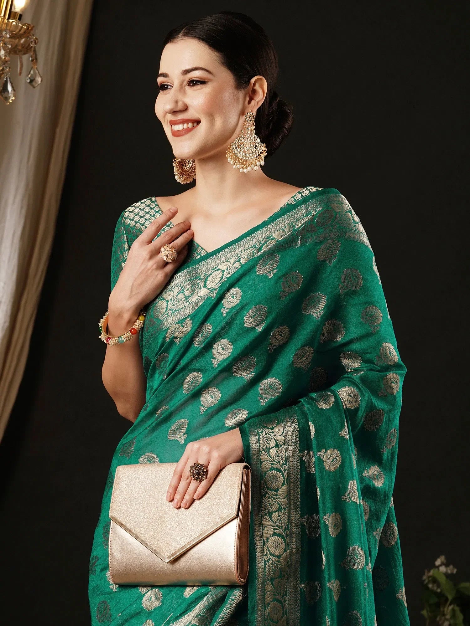 Turquoise Designer Saree | Indian Wedding Sarees