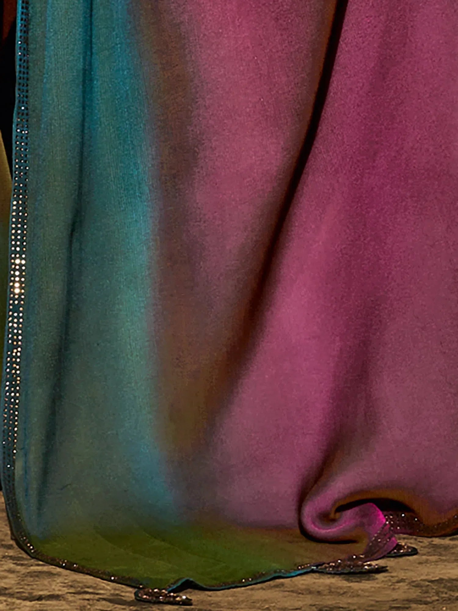 Teal Embellished Saree: Indian Sari Style & Comfort