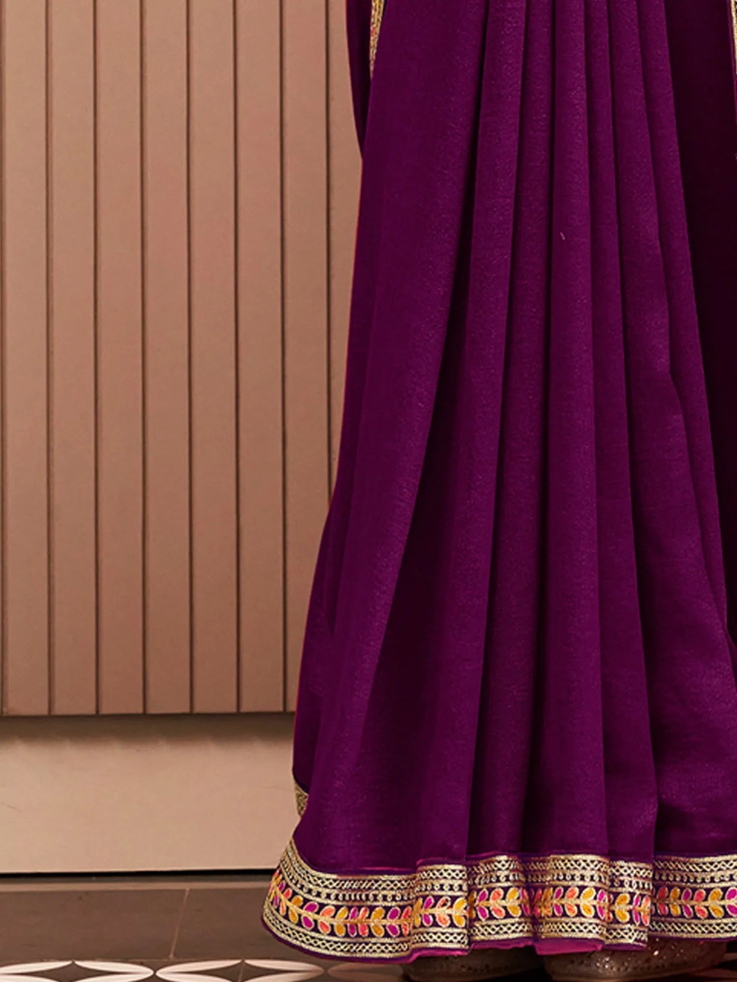 Purple Embellished Saree | Luxurious Designer Sarees India