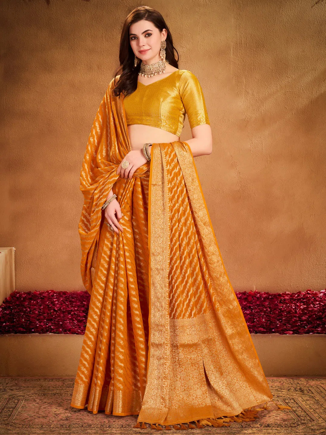Yellow Designer Saree | Indian Sarees for Women