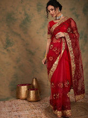 Womens Fashion Ethnic Maroon Color Sarees-MLSHWSA1124MRN0ONE