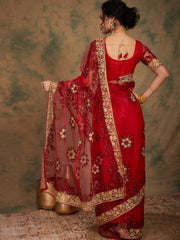 Womens Fashion Ethnic Maroon Color Sarees-MLSHWSA1124MRN0ONE