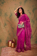 Womens Fashion Ethnic Pink Color Sarees-MLSHWSA1134PNK0ONE