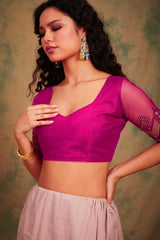 Womens Fashion Ethnic Pink Color Sarees-MLSHWSA1134PNK0ONE
