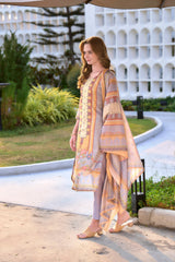 Women's Silk Blend Multi Embroidered Kurta Pant With Dupatta-AVT-S2060-Multi
