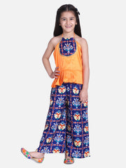 Silk Blend Ethnic Suit Set for Kids - Blue | AW21IW35BL