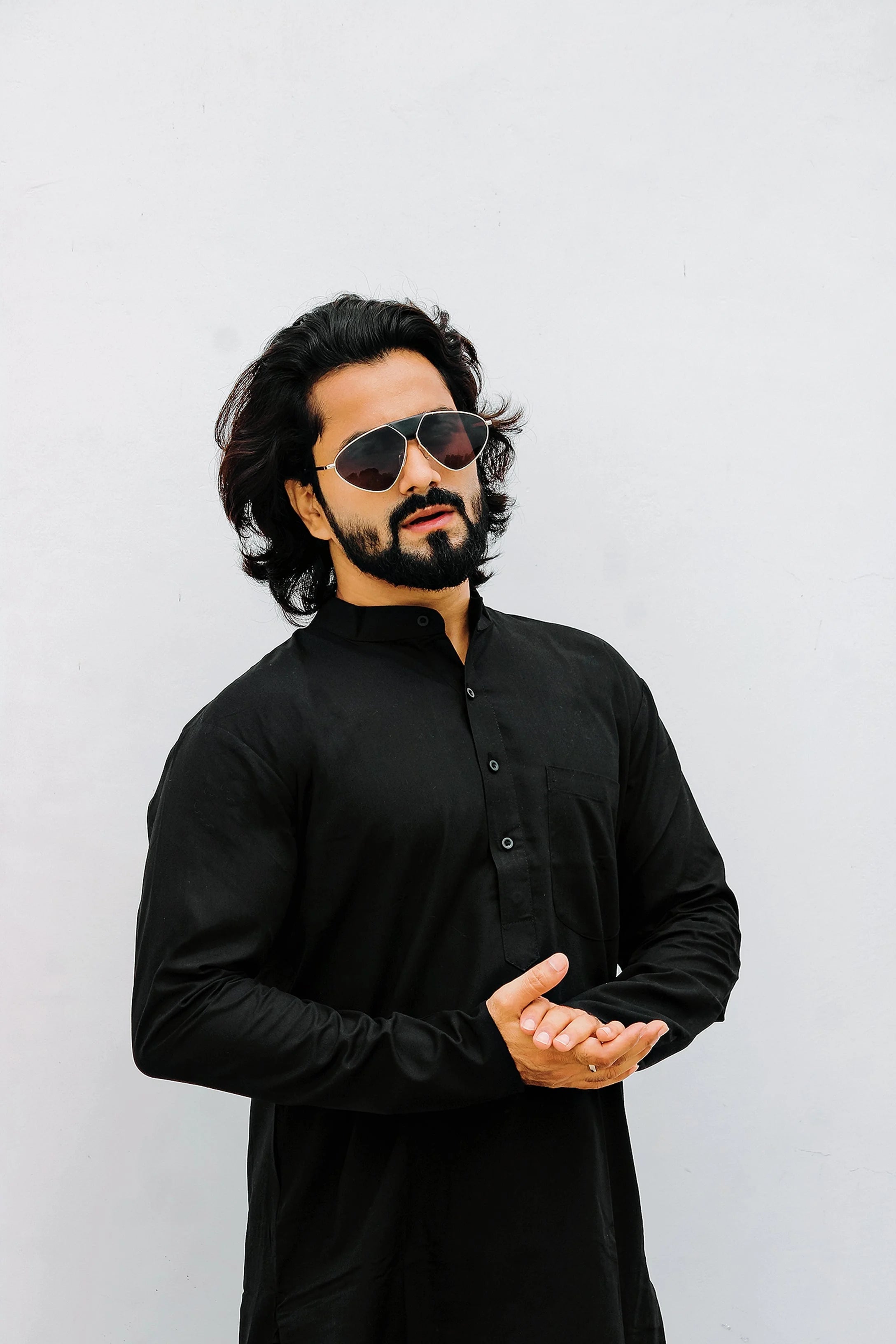 Black Cotton Kurta Payjama Set - Mens Kurta Pajama Collection