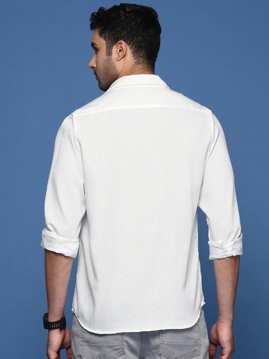 Solid White Slim Fit Mens Shirt - Stylish Cotton Formal Shirts