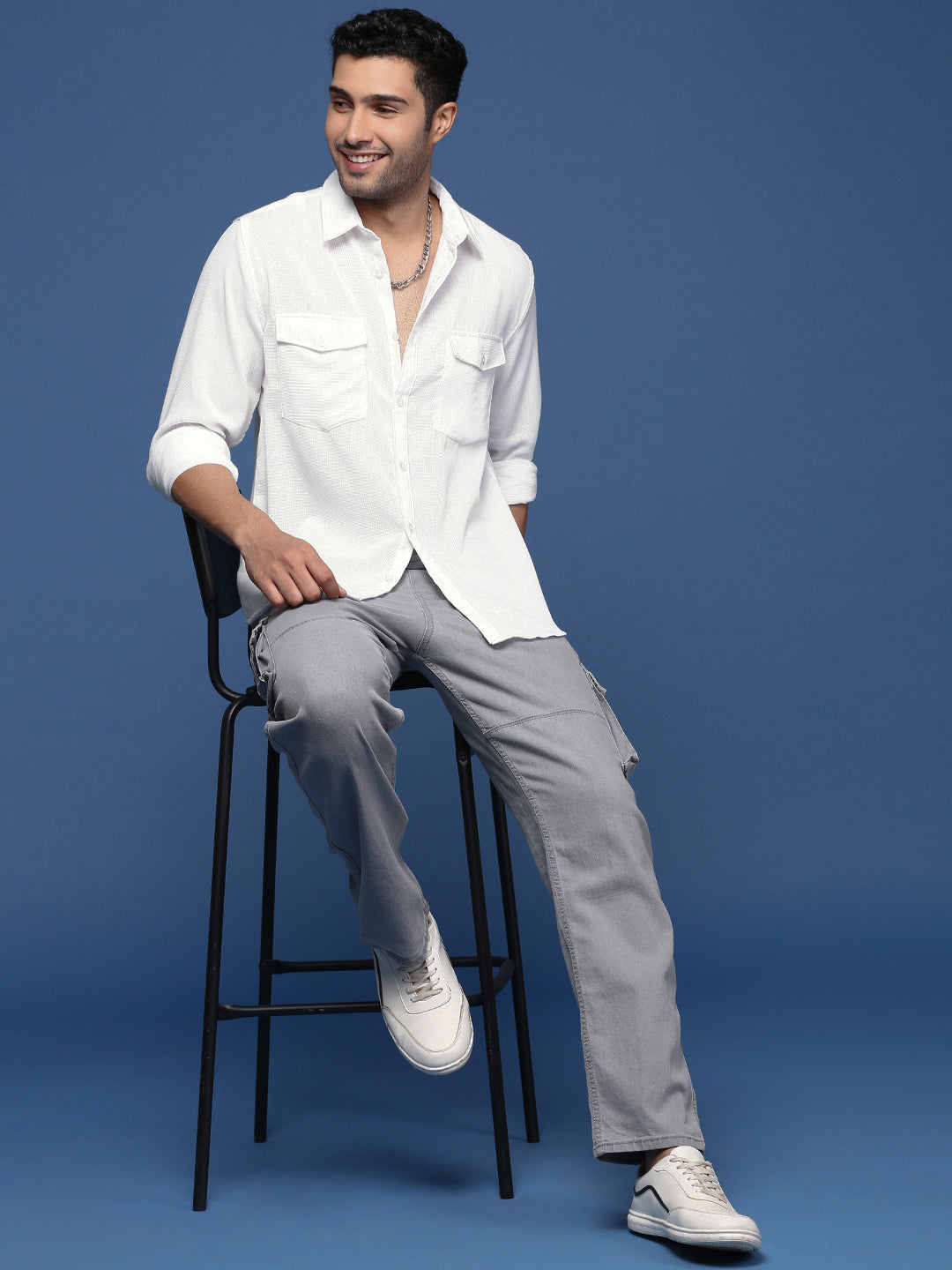 Solid White Slim Fit Mens Shirt - Stylish Cotton Formal Shirts