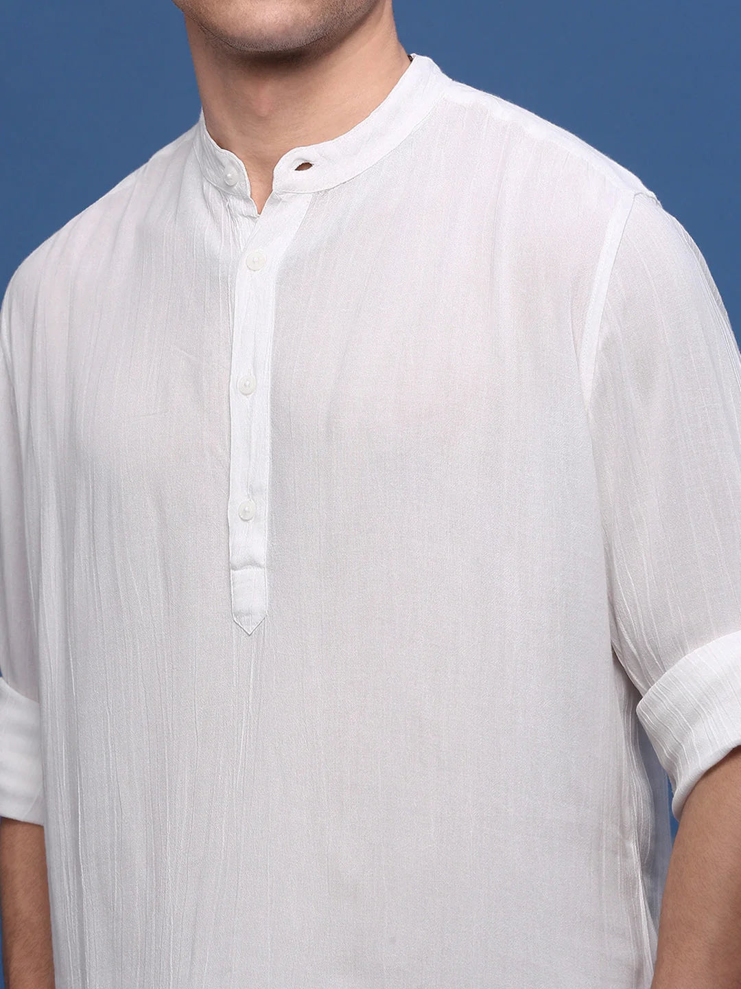 White Solid Slim Fit Mens Kurta | Shop Kurta Pajama Set