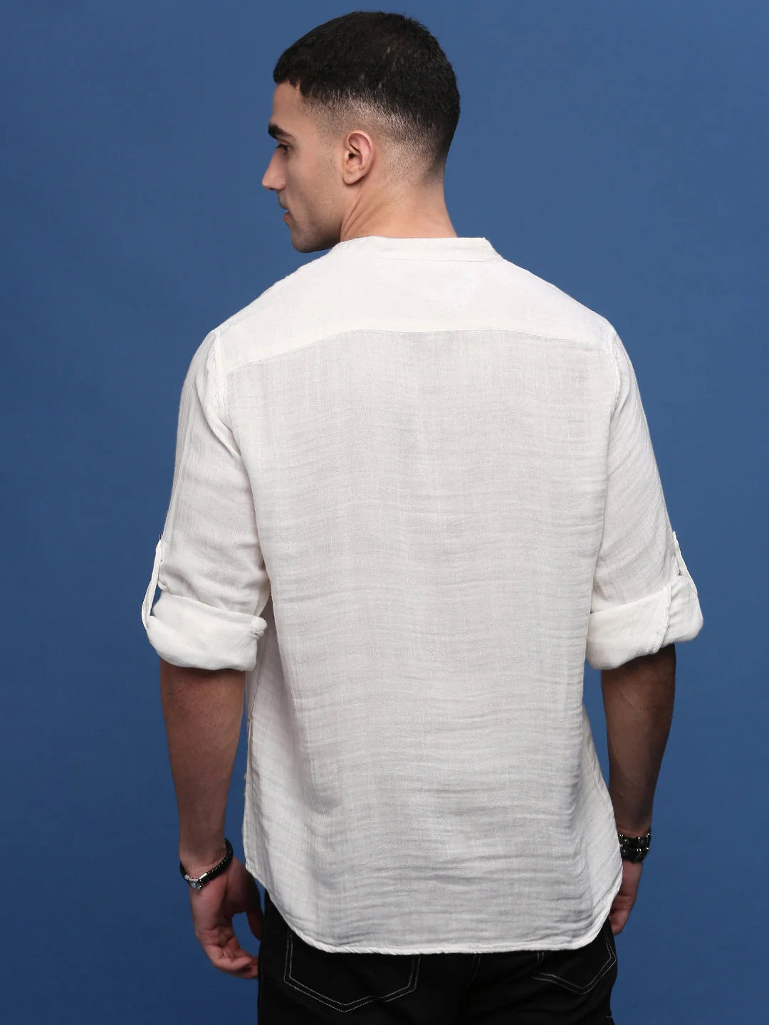 White Solid Slim Fit Kurta for Men | Kurta Pajama - Showoff