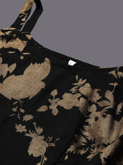 Printed Sleeveless Top Jacket & Skirt Co-Ords-AHBLSKCP-COMBO-1007