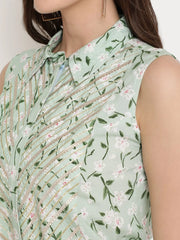 Mint Green Rayon Printed Jumpsuit-AHJSRYWX-891-FF