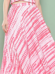 Women Flared Printed Maxi Skirt-AHSKCRDP-15030