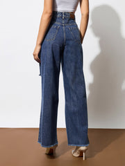 Women Blue Blast Heavy Distressed Straight Frayed Jeans-BAJEAN0686