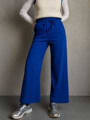 Women Royal Blue Terry Track Pants-BAPANT51077