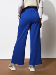 Women Royal Blue Terry Track Pants-BAPANT51077