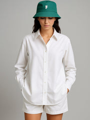 Women White Poplin Oversized Shirt-BASHRT20540