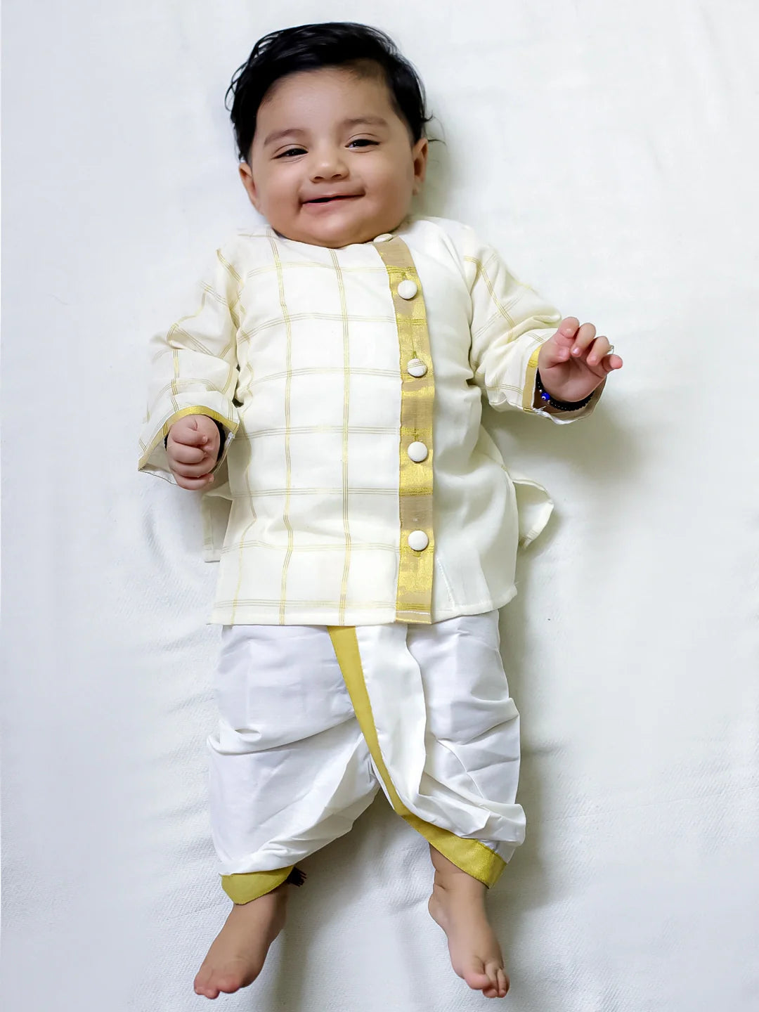 Dhoti Kurta Set for Boys - Off White | BB24DK01OWA | DesiQlo