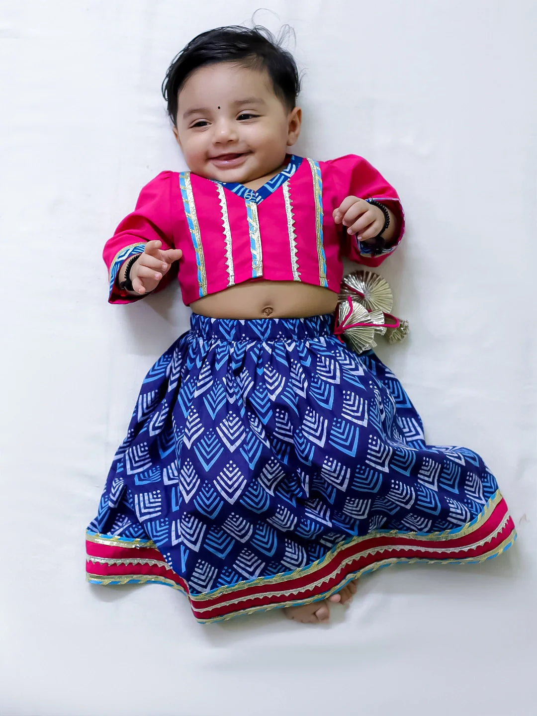 Lehenga Choli Set for Boys - Pink | BB24LC06PIA | DesiQlo