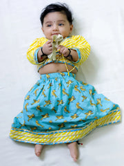 Lehenga Choli Set for Girls - Yellow | BB24LC07YLA