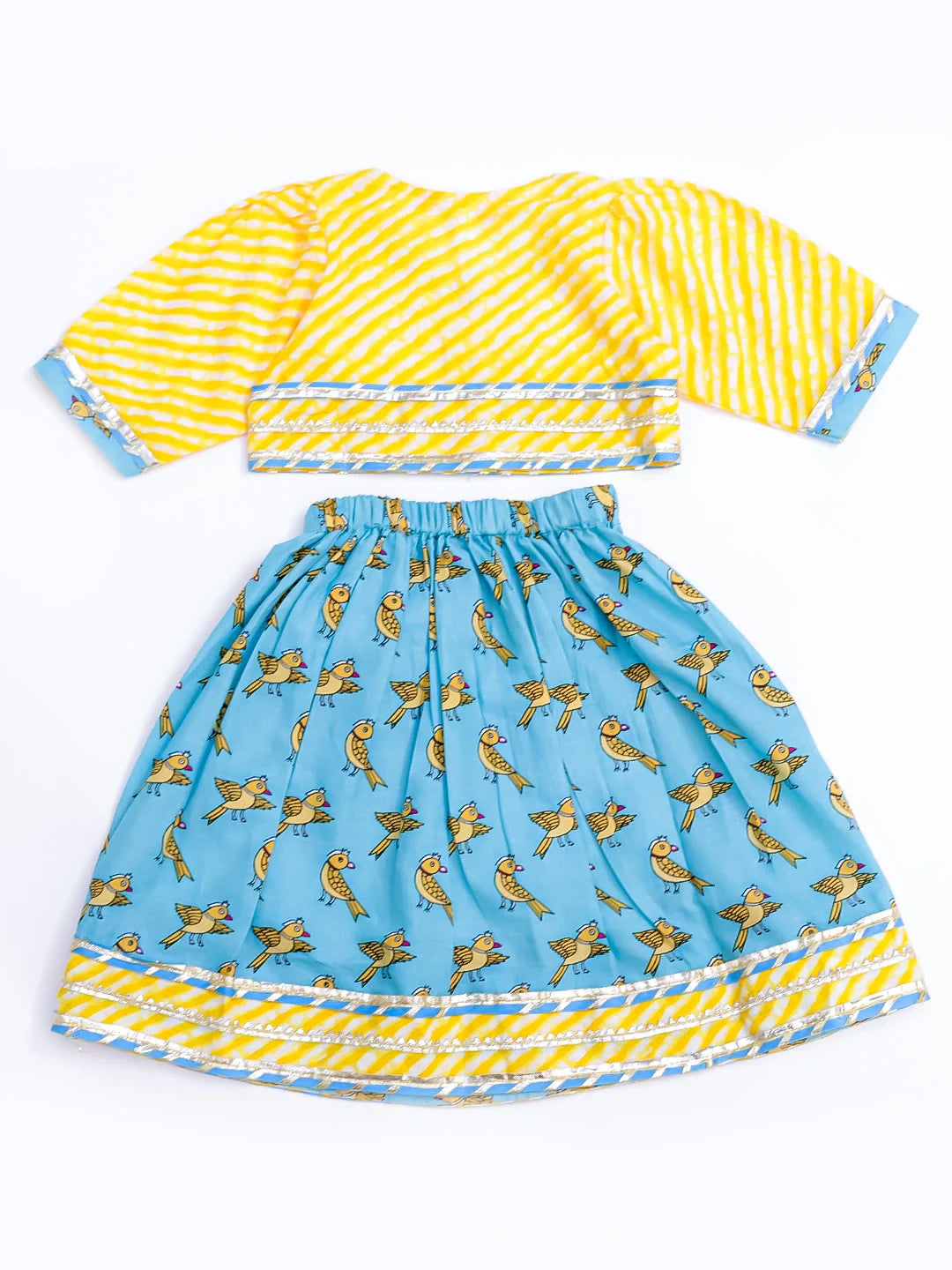 Lehenga Choli Set for Girls - Yellow | BB24LC07YLA | DesiQlo