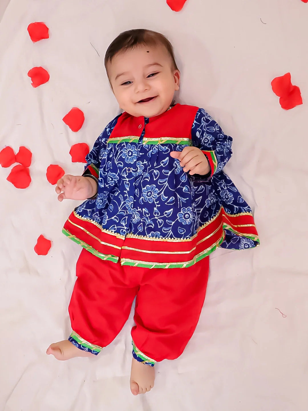 Ethnic Suit Set for Girls - Red | BB24SU05BLA | DesiQlo
