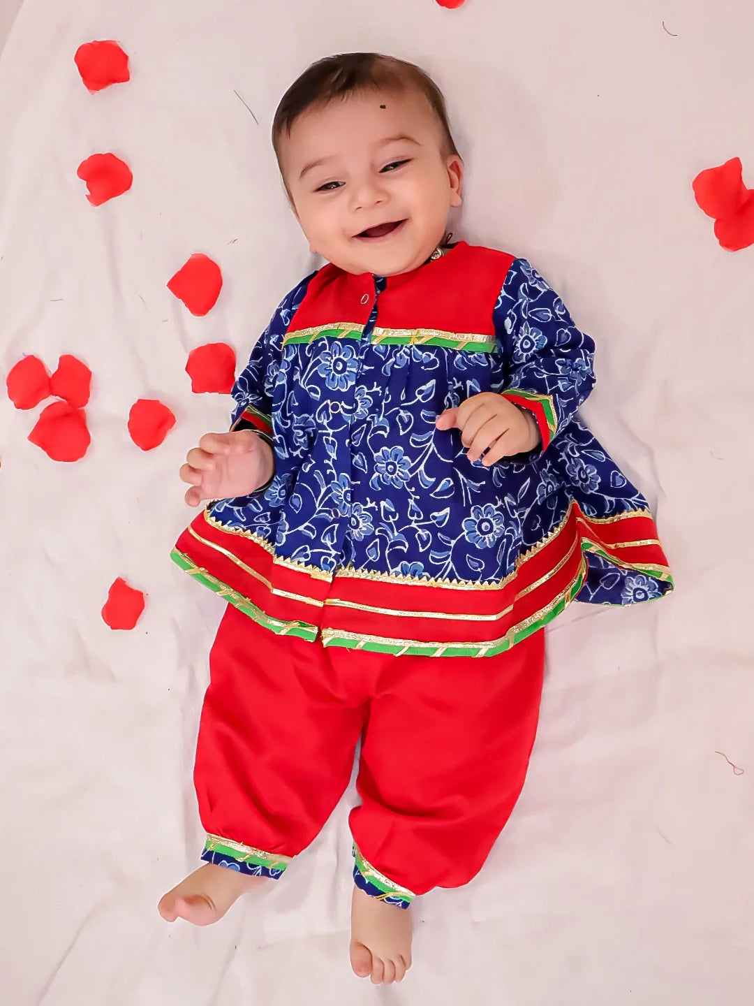 Ethnic Suit Set for Girls - Red | BB24SU05BLA | DesiQlo