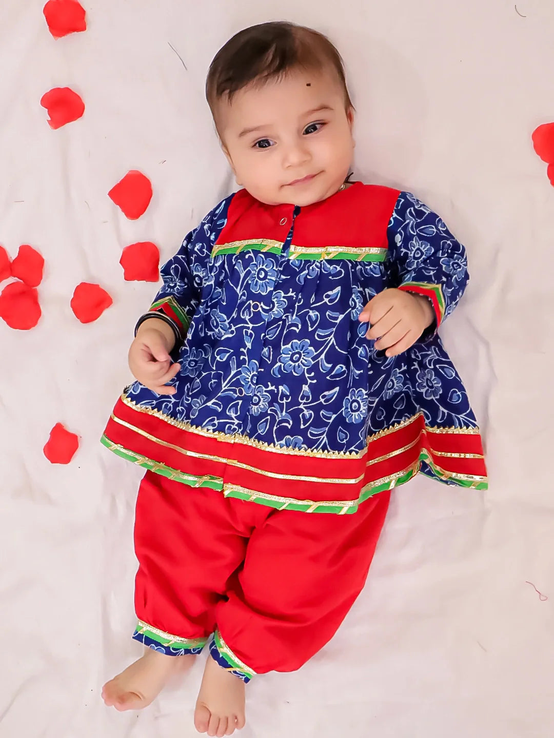 Ethnic Suit Set for Girls - Red | BB24SU05BLA | DesiQlo