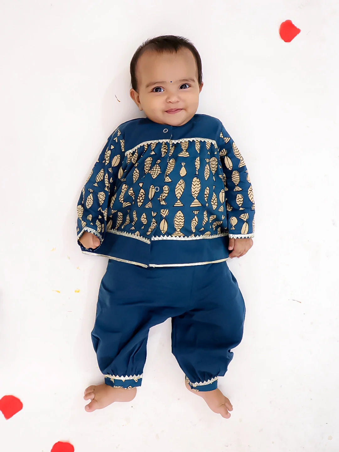 Ethnic Suit Set for Girls - Blue | BB24SU06BLA | DesiQlo