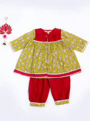 Ethnic Suit Set for Girls - Red | BB24SU06RDA