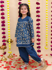 Ethnic Suit Set for Girls - Blue | BB24SU12BLA