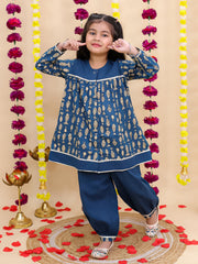 Ethnic Suit Set for Girls - Blue | BB24SU12BLA