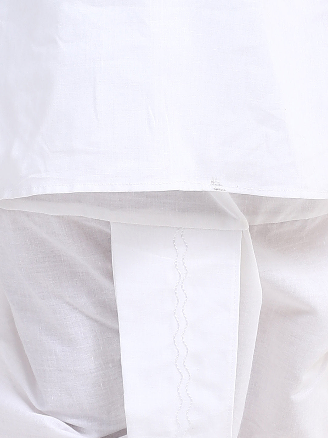 Cotton Dhoti Kurta Set for Kids - White | BD22DK26WHA | DesiQlo