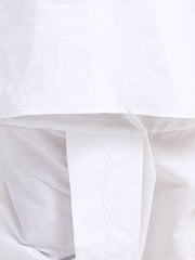 Cotton Dhoti Kurta Set for Kids - White | BD22DK26WHA