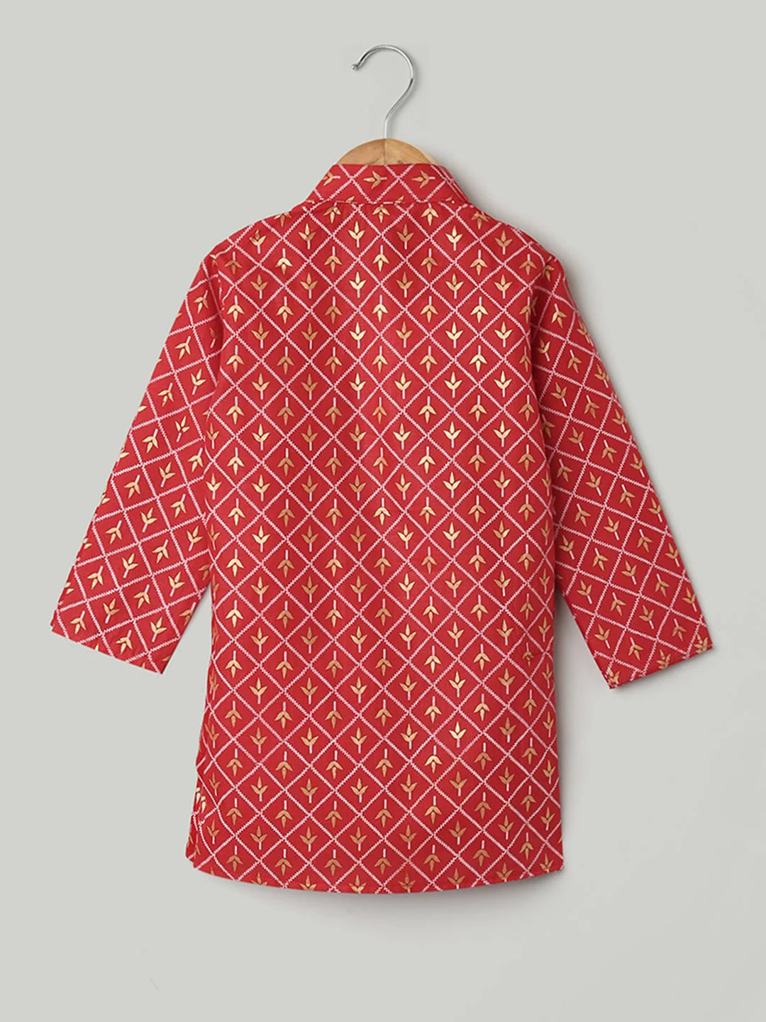 Boys Maroon Cotton Kurta Pajama Set - Indian Wear