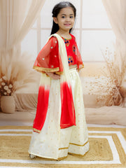 Lehenga Choli Set for Girls - Red | BD22LC45RDC