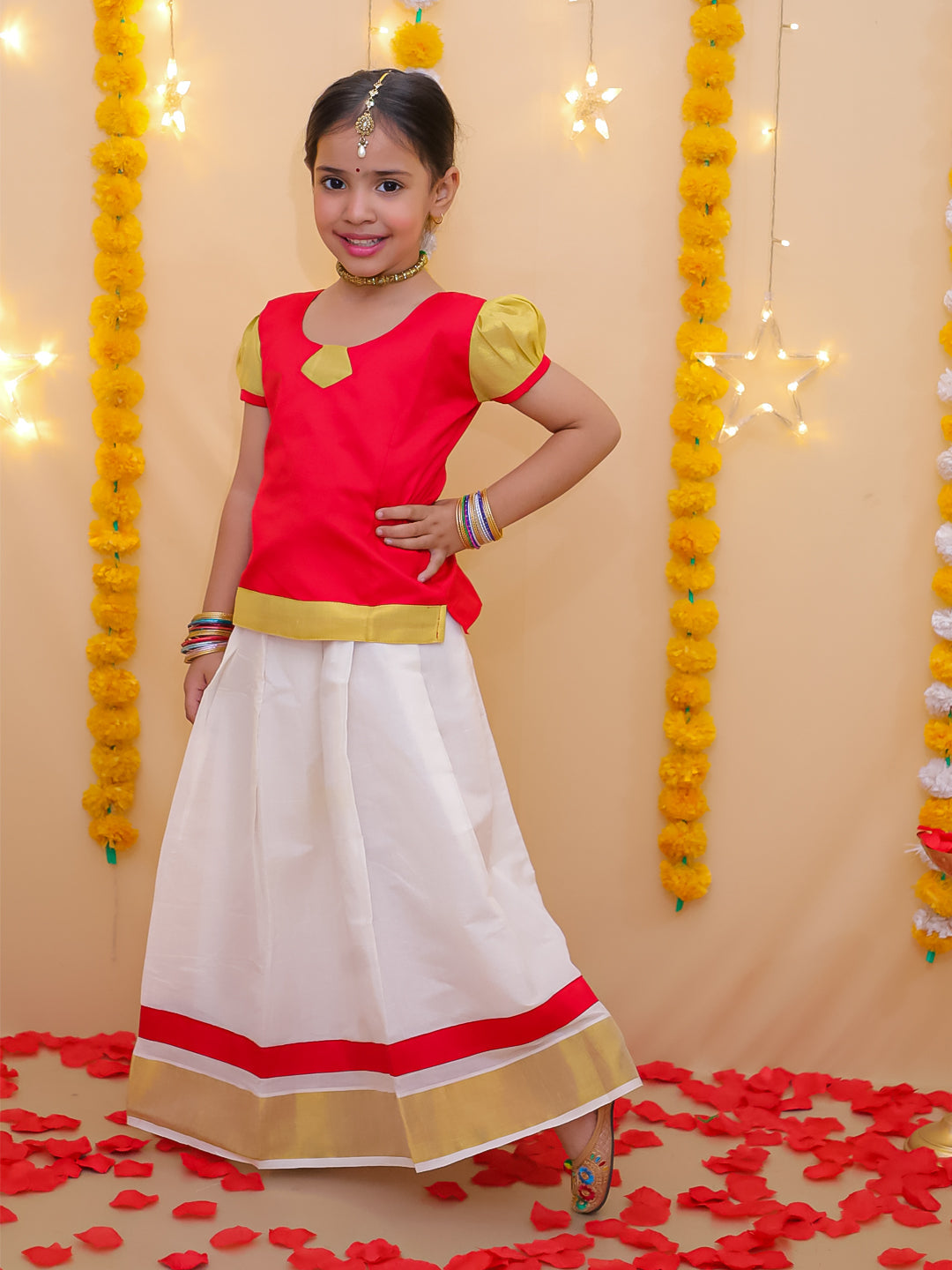 Lehenga Choli Set for Girls - Purple | BS22SI11PRC | DesiQlo