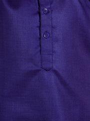 Cotton Short Kurta for Boys - Blue | BD22TP16BLC