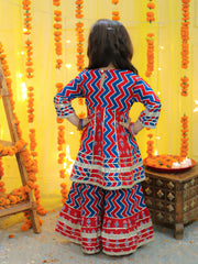 Cotton Ethnic Suit Set for Girls - Red | BD23SU37RDA
