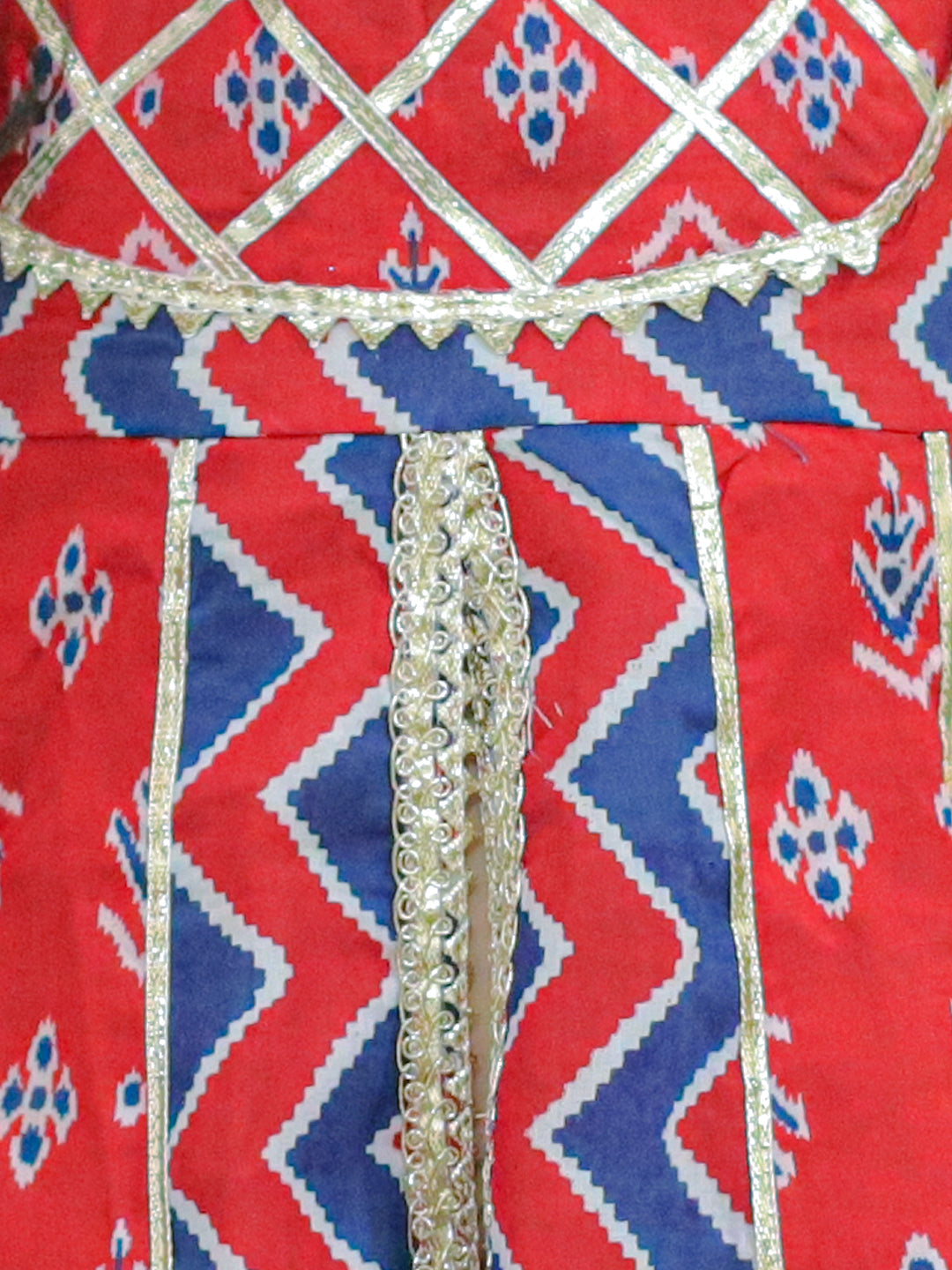 Cotton Ethnic Suit Set for Girls - Red | BD23SU37RDA | DesiQlo