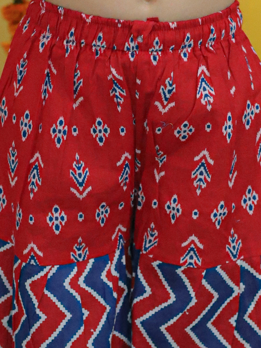 Cotton Ethnic Suit Set for Girls - Red | BD23SU37RDA | DesiQlo