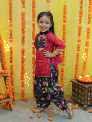 Chanderi Ethnic Suit Set for Girls - Pink | BD23SU38PIA