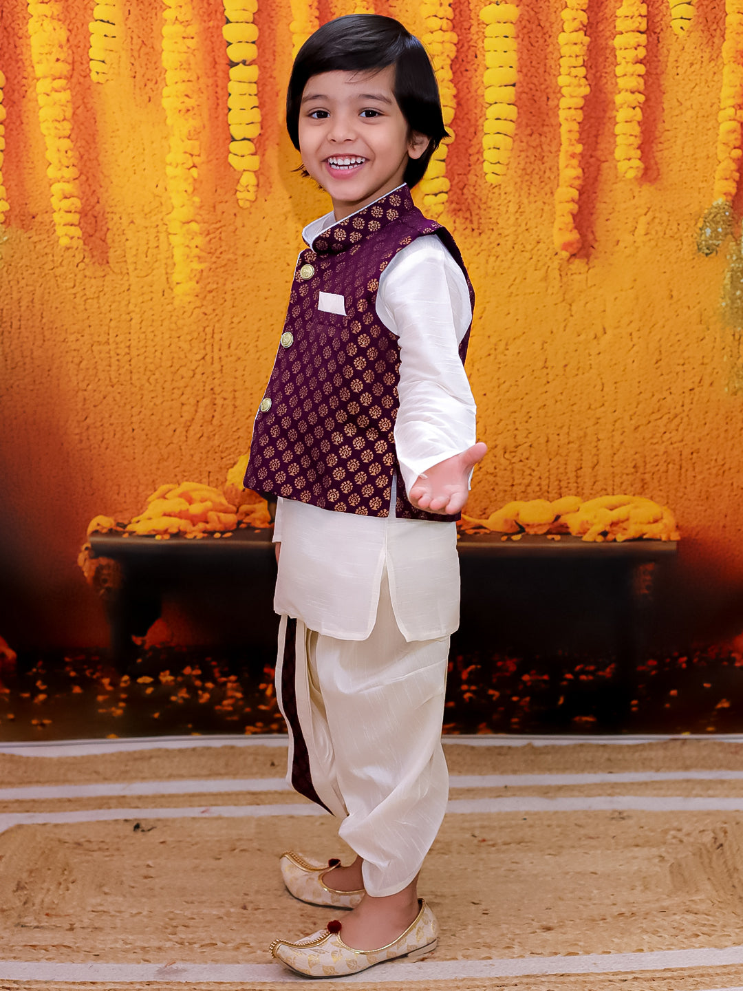 Dhoti Kurta Set for Boys - Purple | BD24DK70PRA | DesiQlo