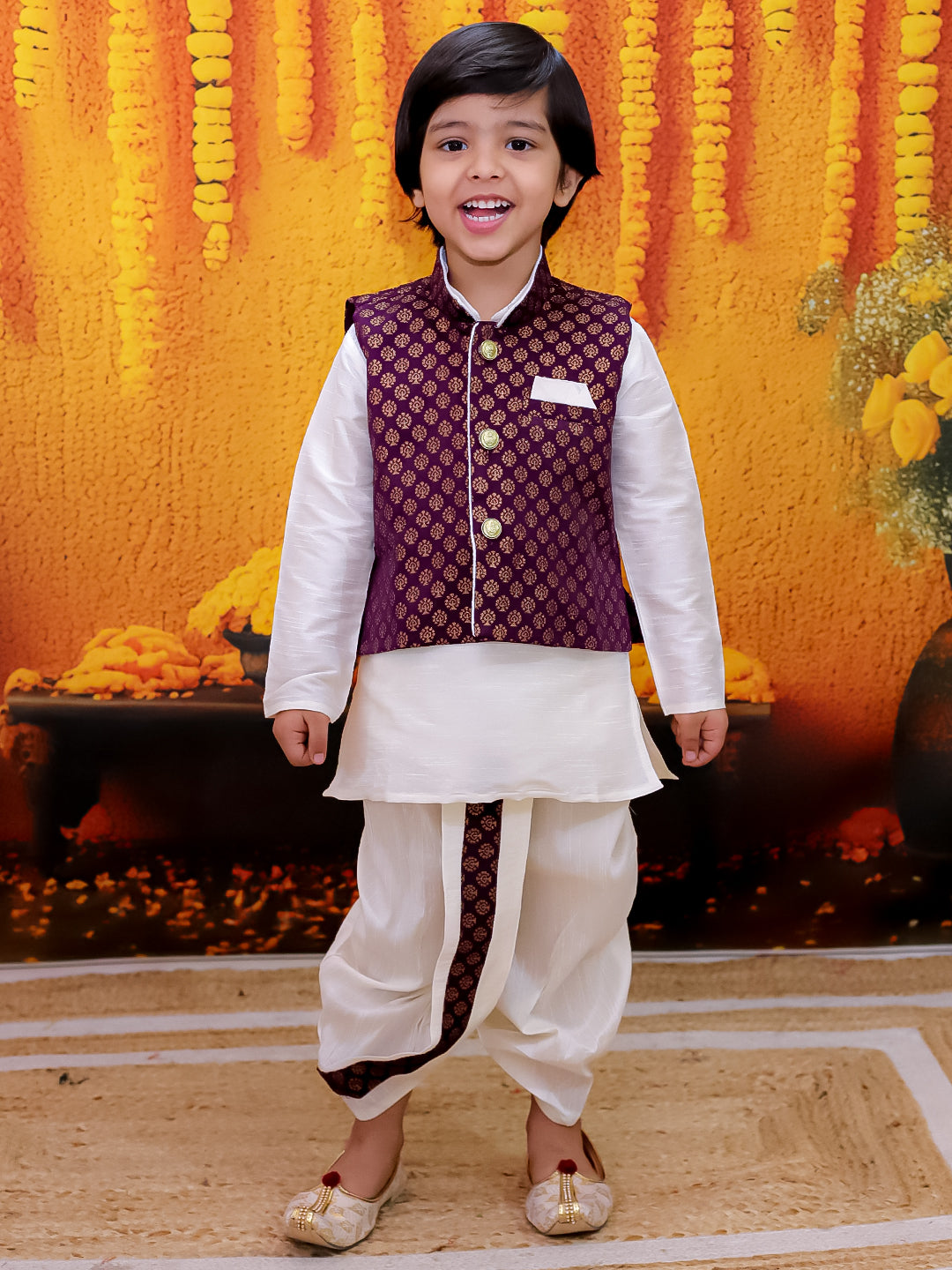 Dhoti Kurta Set for Boys - Purple | BD24DK70PRA